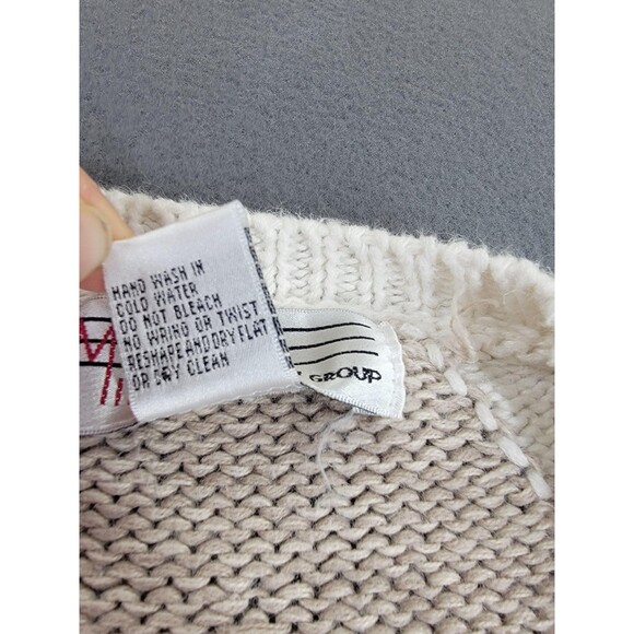 Vintage Milano Design Group Sweater Womens Large Argyle Floral Knit Pullover 90s - Picture 3 of 12